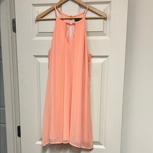 As U Wish Peach Midi Dress